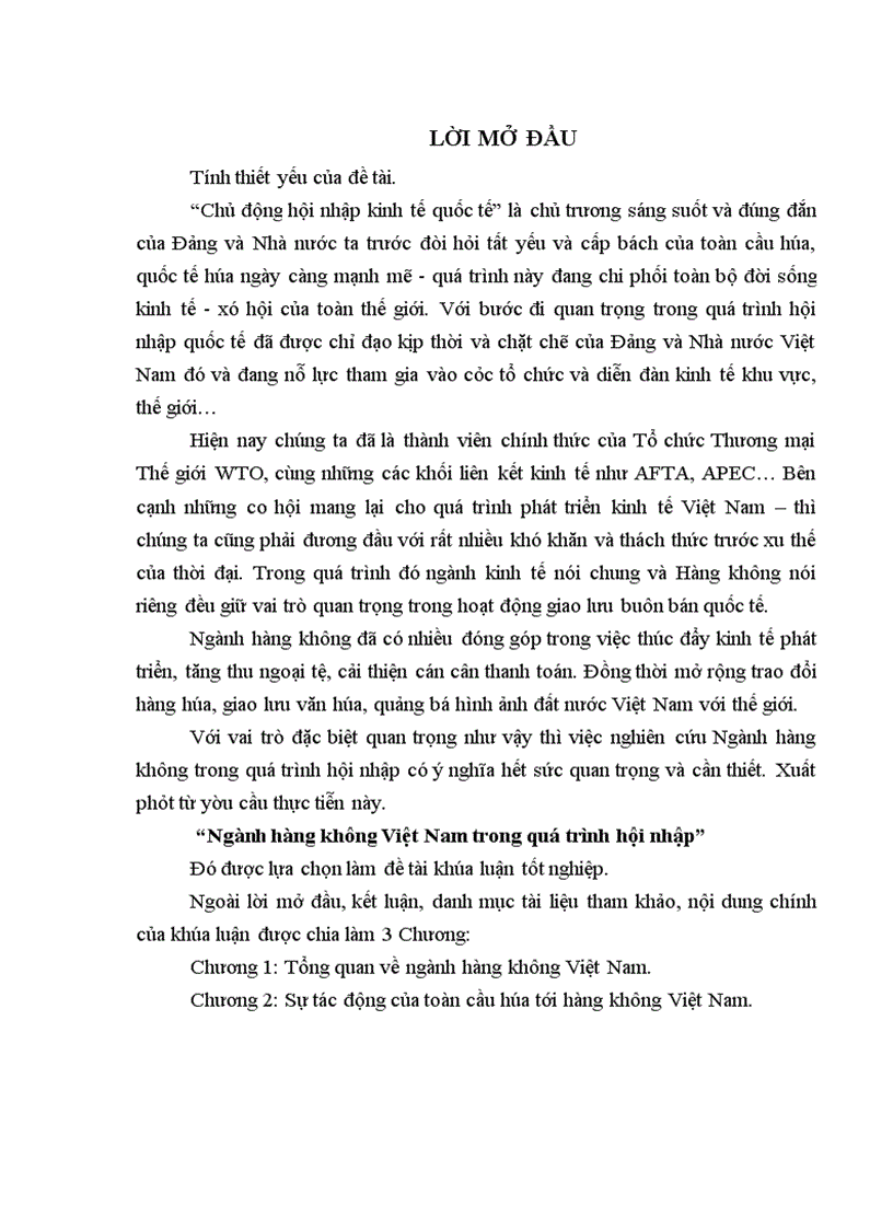 image for page Ngành hàng không Việt Nam trong quá trình hội nhập