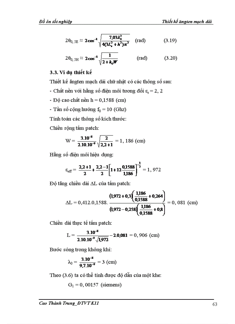image for page Thiết kế ăngten mạch dải