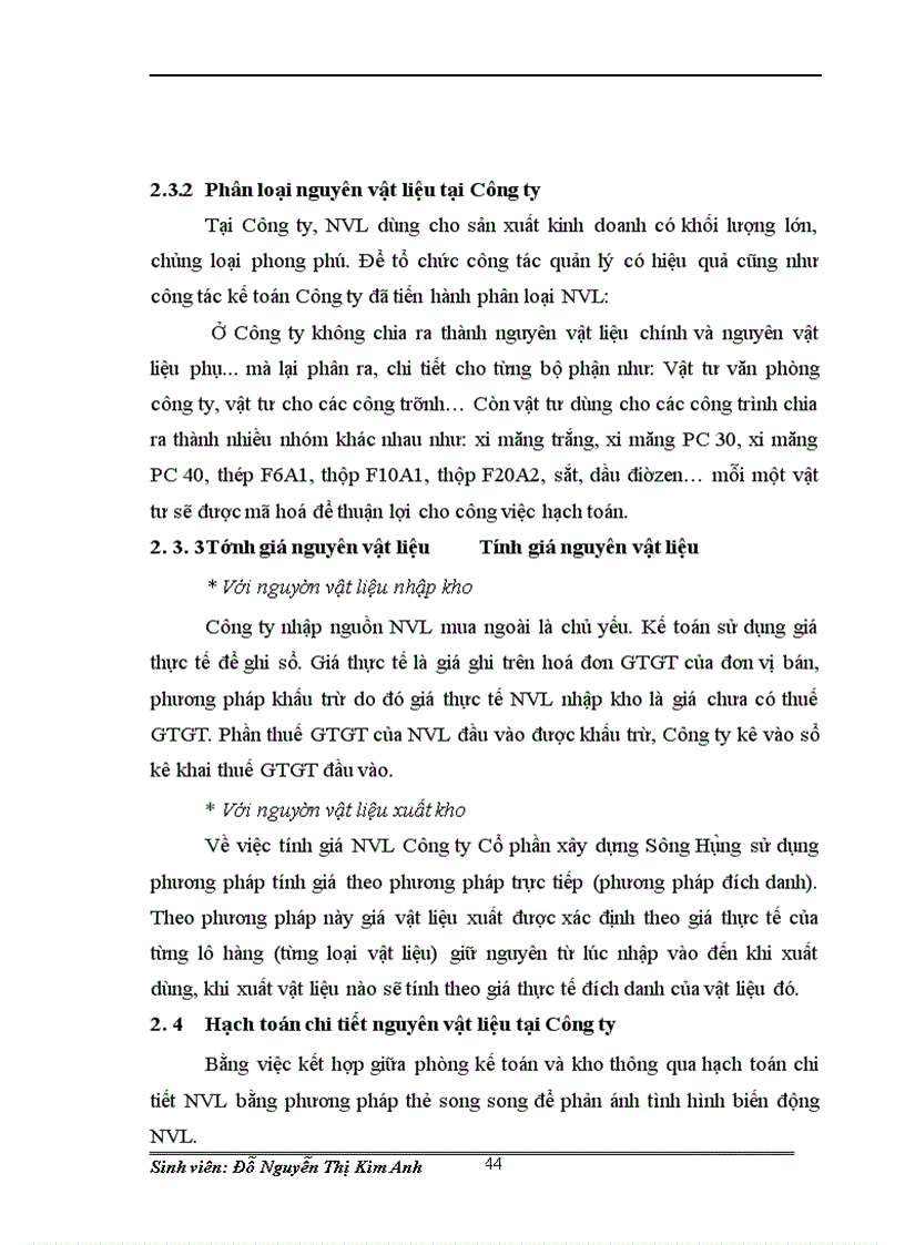 image for page Giải pháp hoàn thiện kế toán nguyên vật liệu tại Công ty cổ phần xây dựng Sông Hồng – Hoàng Mai – Hà Nội.