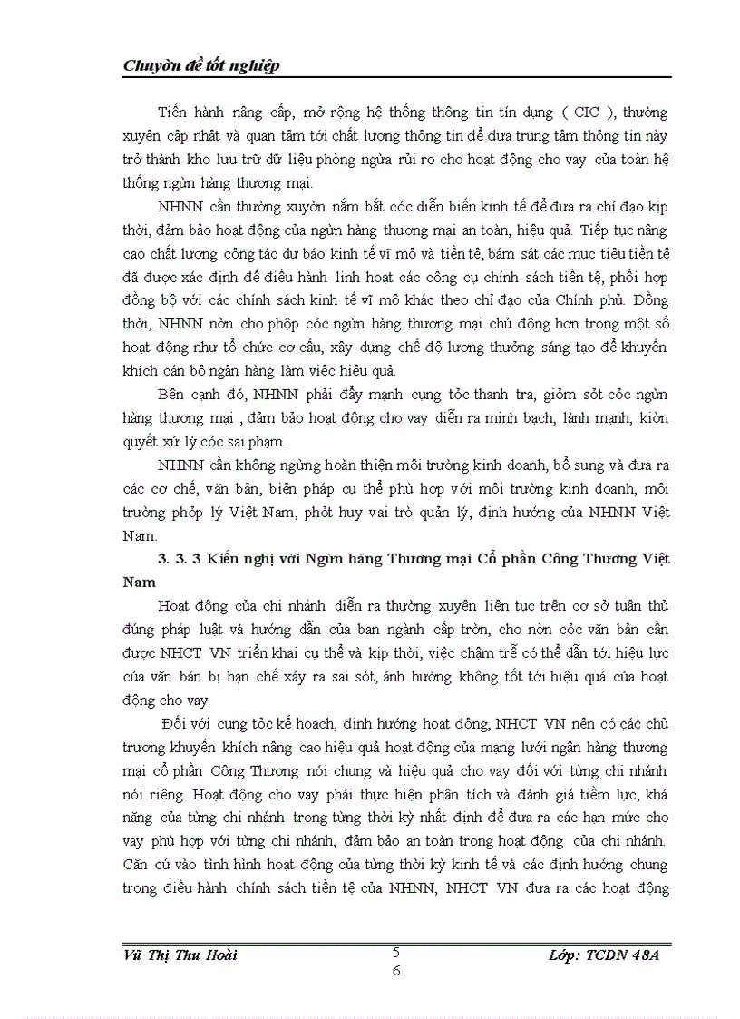 image for page Nâng cao chất lượng cho vay đối với doanh nghiệp vừa và nhỏ của ngân hàng thương mại cổ phần Công Thương chi nhánh Hai Bà Trưng