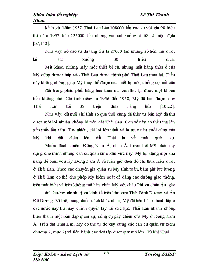 image for page Những nội dung cơ bản trong chính sách kinh tế - quân sự của Thái Lan đối với Mỹ