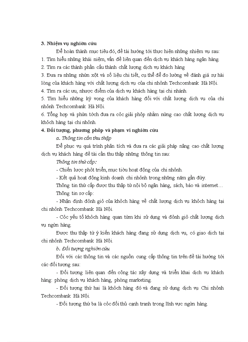 image for page Chất lượng dịch vụ khách hàng tại Chi nhánh Techcombank Hà Nội