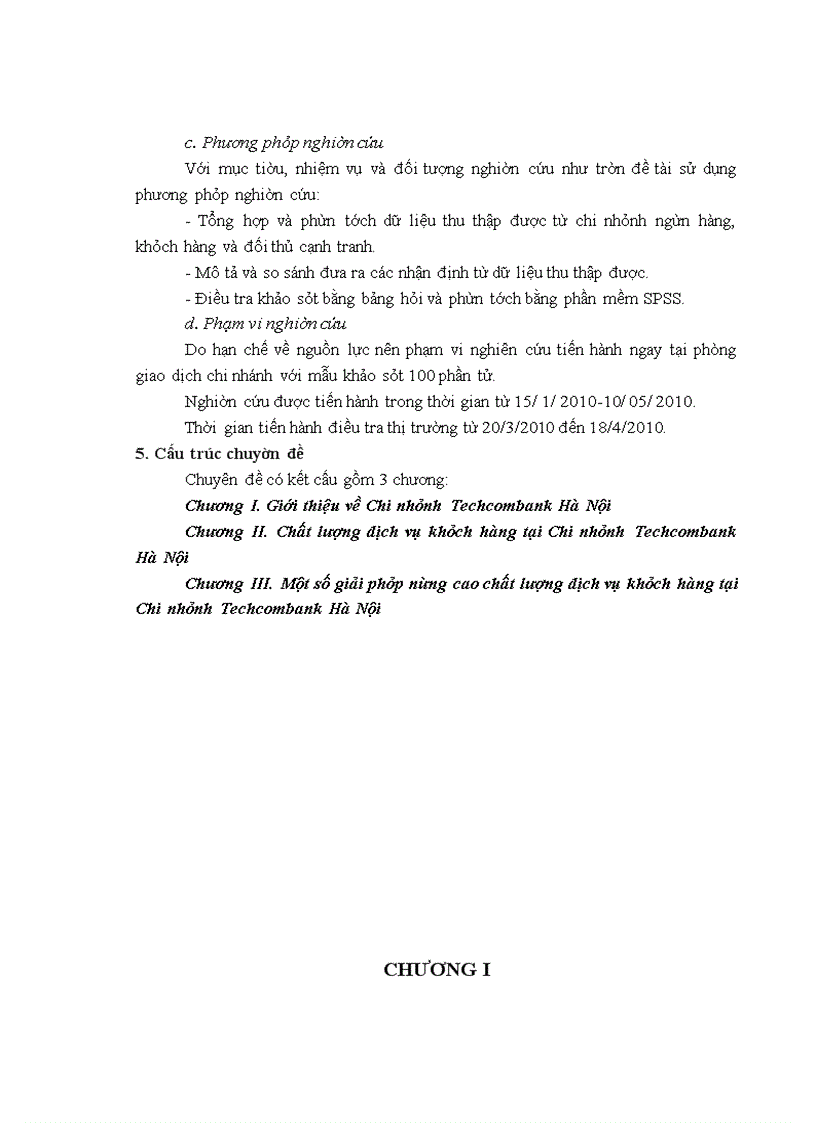 image for page Chất lượng dịch vụ khách hàng tại Chi nhánh Techcombank Hà Nội