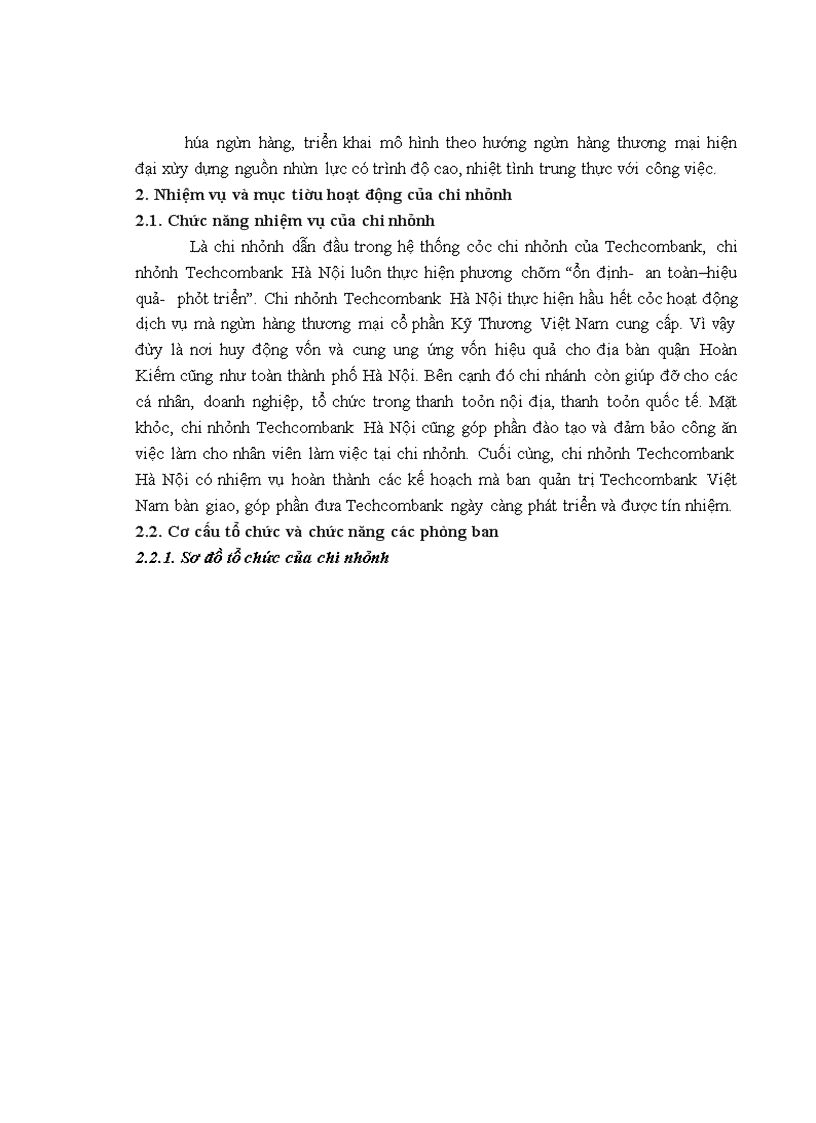 image for page Chất lượng dịch vụ khách hàng tại Chi nhánh Techcombank Hà Nội