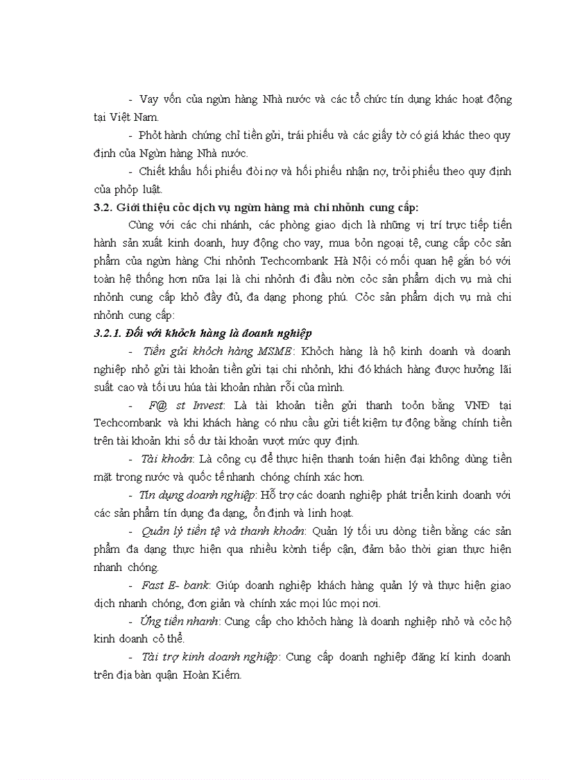 image for page Chất lượng dịch vụ khách hàng tại Chi nhánh Techcombank Hà Nội