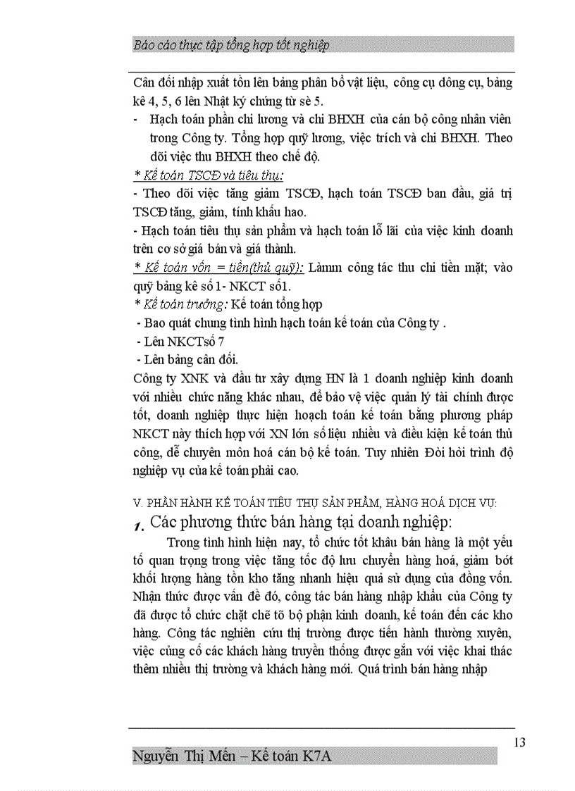 image for page Báo cáo thực tập tổng hợp tại Công ty Xuất nhập khẩu và Đầu tư IMEXI