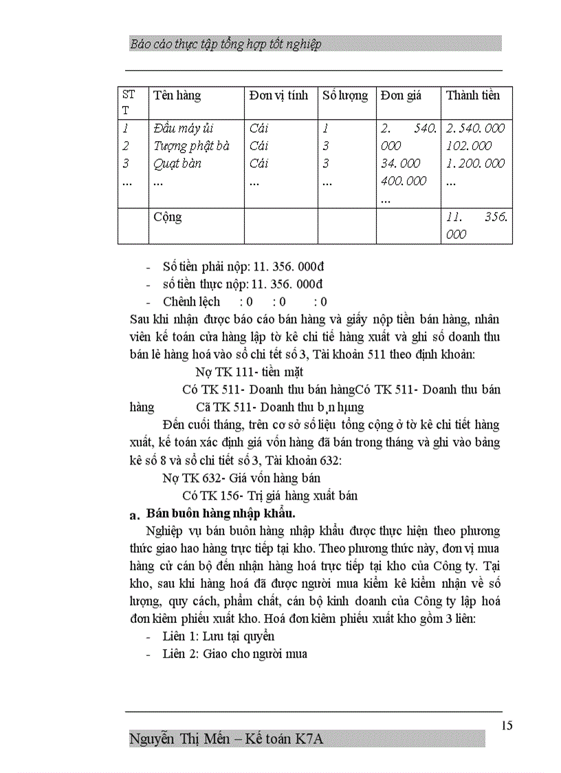 image for page Báo cáo thực tập tổng hợp tại Công ty Xuất nhập khẩu và Đầu tư IMEXI
