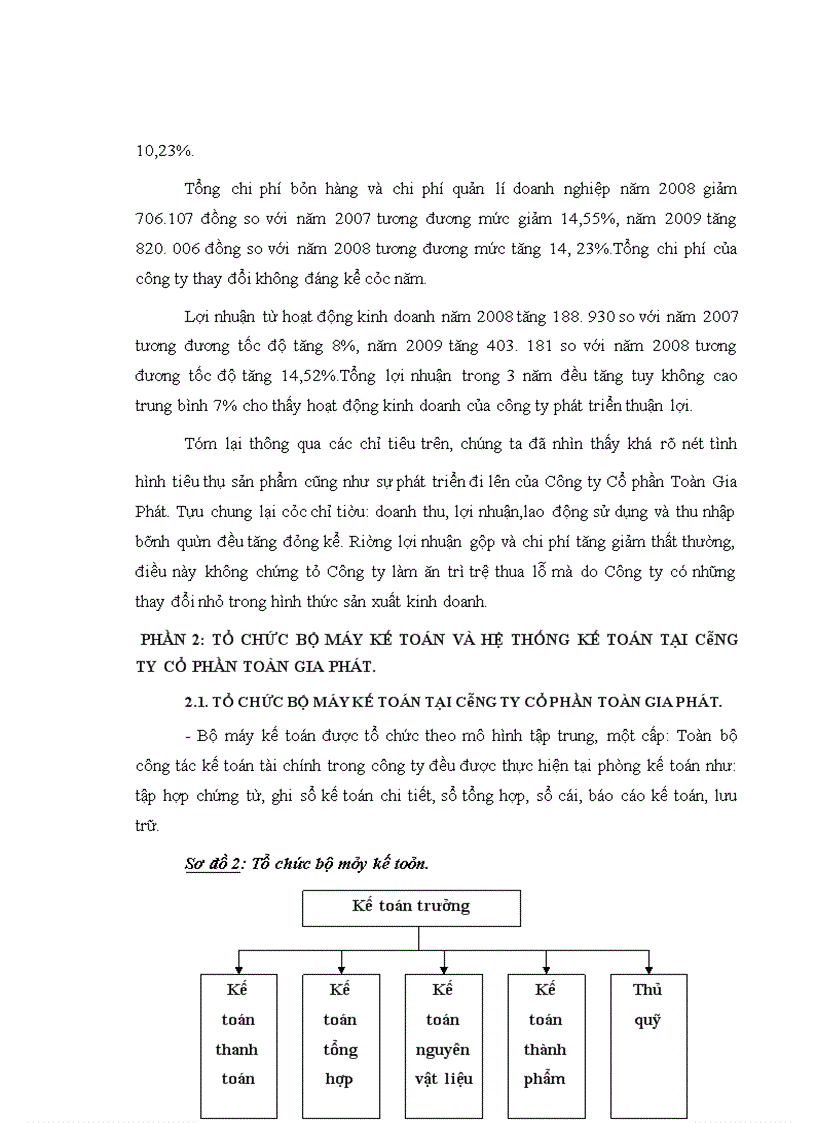 image for page Tổ chức bộ máy kế toán và hệ thống kế toán tại công ty cổ phần Toàn Gia Phát