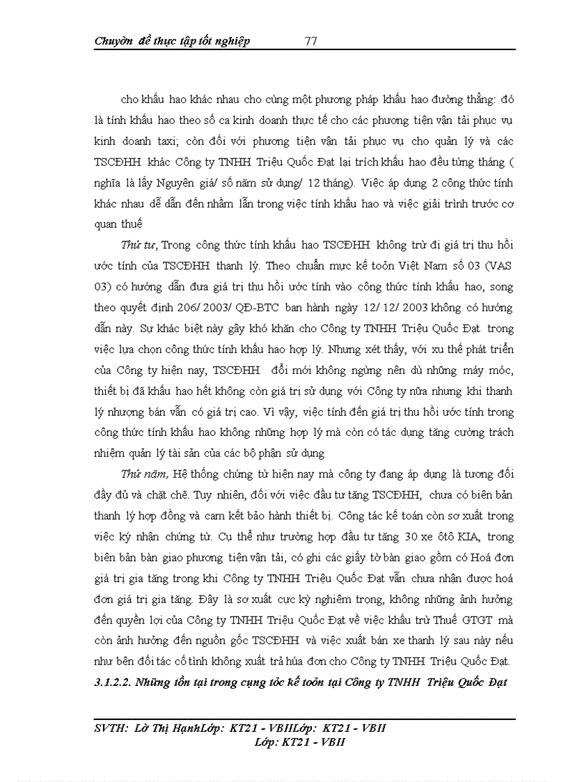 image for page Hoàn thiện kế toán tài sản cố định hữu hình với việc nâng cao hiệu quả sử dụng tài sản cố định hữu hình tại Công ty TNHH Triệu Quốc Đạt