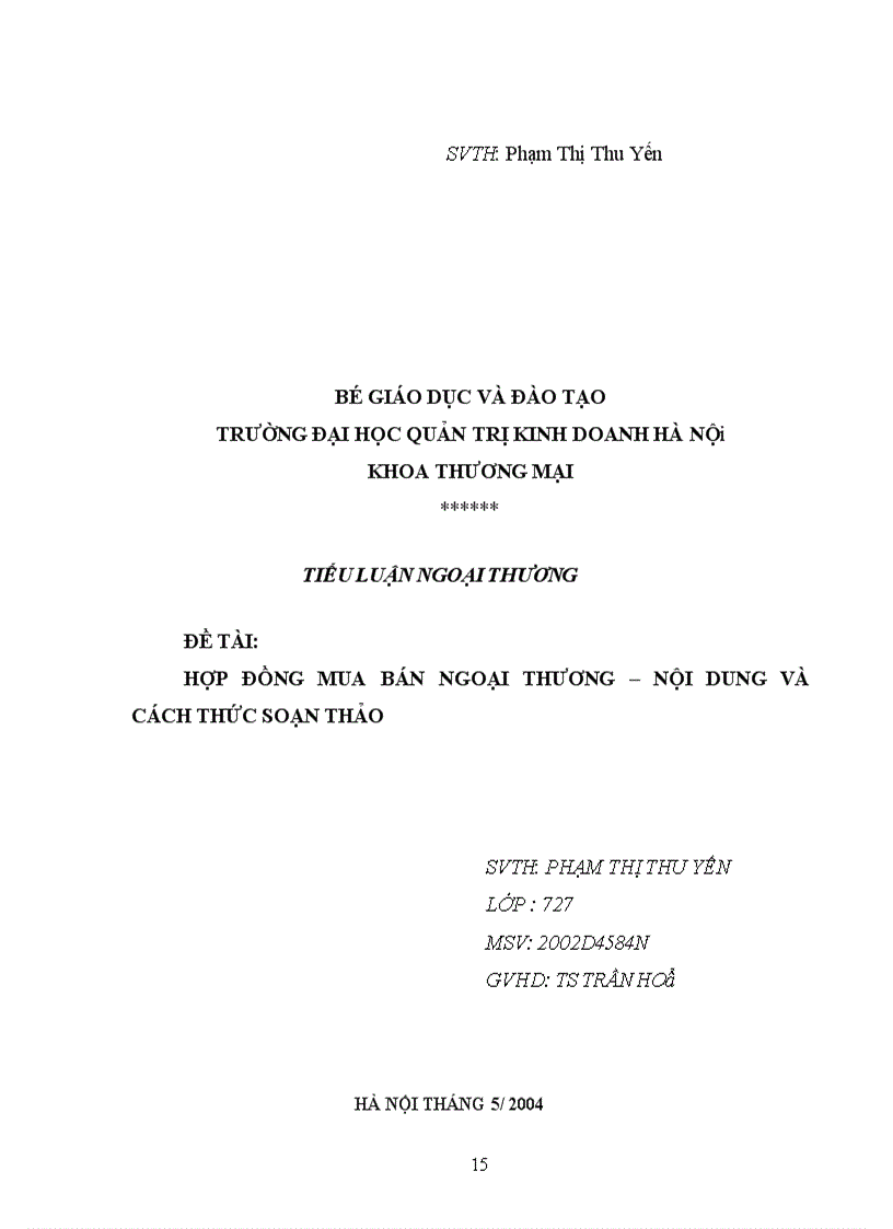 image for page Hợp đồng mua bán ngoại thương – nội dung và cách thức soạn thảo