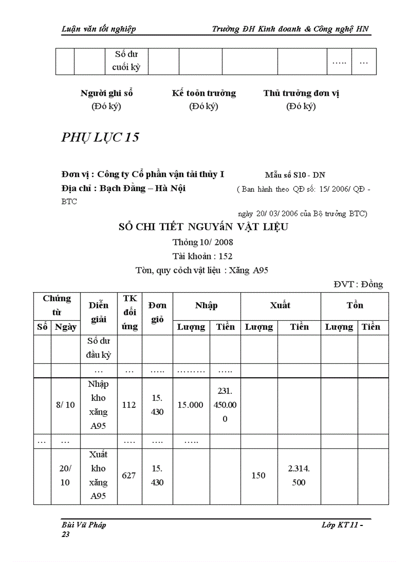 image for page Kế toán nguyên vật liệu tại Công ty Cổ phần vận tải Thủy I
