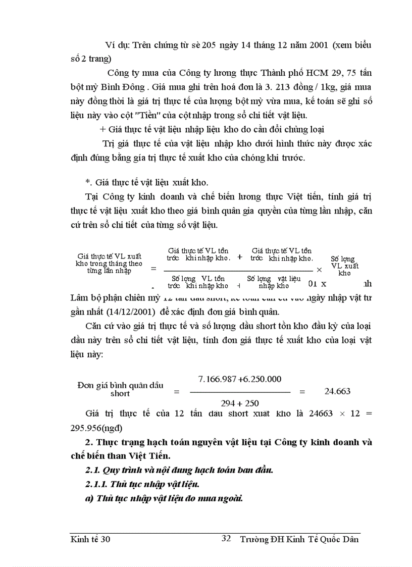 image for page Thực trạng hạch toán nguyên vật liệu tại Công ty kinh doanh và chế biến lương thực việt tiến