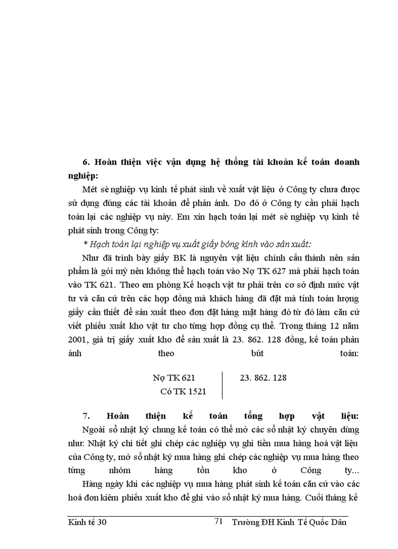 image for page Thực trạng hạch toán nguyên vật liệu tại Công ty kinh doanh và chế biến lương thực việt tiến