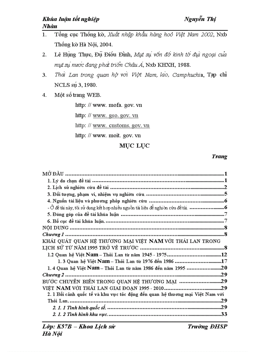 image for page Quan hệ thương mại Việt Nam với Thái Lan từ 1995 đến 2010