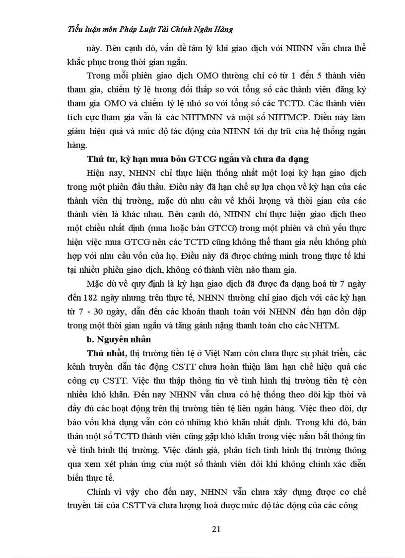 image for page Đánh giá sự điều tiết của ngân hàng nhà nước trong việc thực hiện chính sách tiền tệ thông qua nghiệp vụ thị trường mở hiện nay.