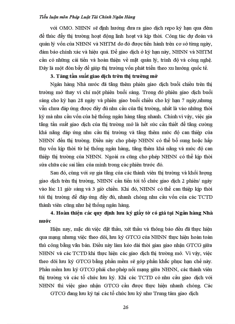 image for page Đánh giá sự điều tiết của ngân hàng nhà nước trong việc thực hiện chính sách tiền tệ thông qua nghiệp vụ thị trường mở hiện nay.