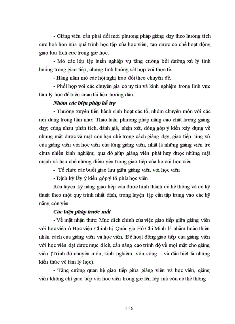 image for page Kỹ năng giao tiếp với học viên của giảng viên Học viện Chính trị quốc gia Hồ Chí Minh -