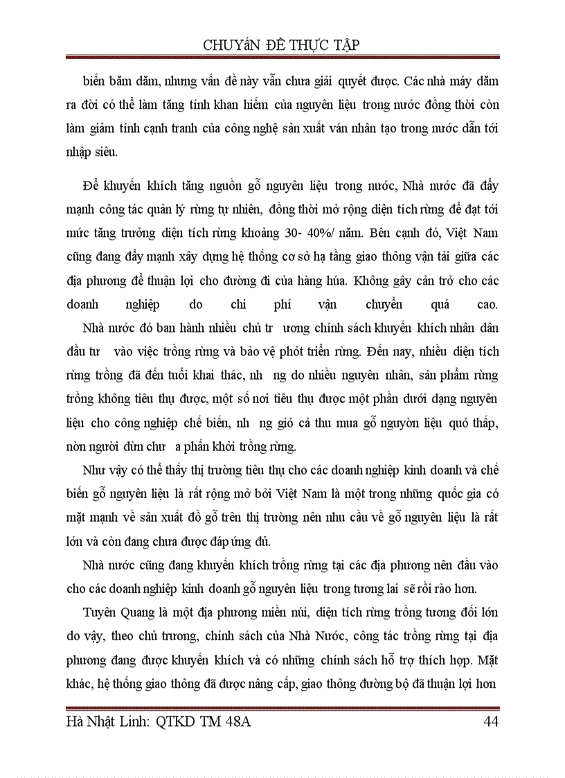 image for page Giải pháp phát triển thị trường tiêu thụ sản phẩm gỗ nguyên liệu của công ty TNHH Xây dựng và thương mại Thanh Giang.