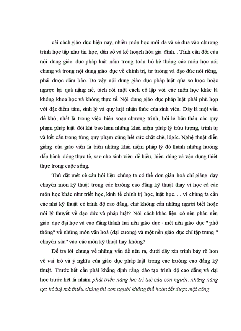 image for page Hoàn thiện chương trình giáo dục pháp luật trong các trường cao đẳng kỹ thuật ở Việt Nam hiện nay