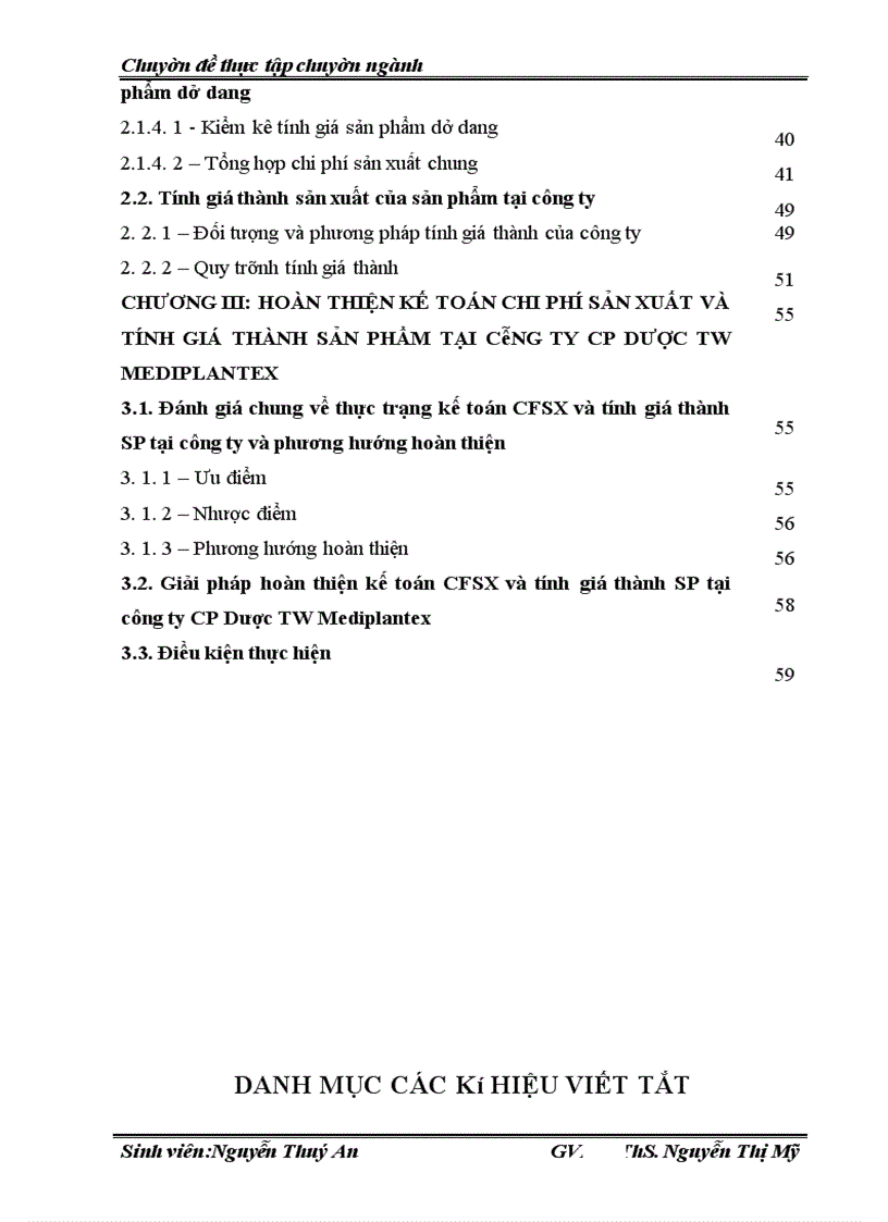 image for page Hoàn thiện kế toán tập hợp chi phí và tính giá thành sản phẩm tại công ty CP Dược TW Mediplantex