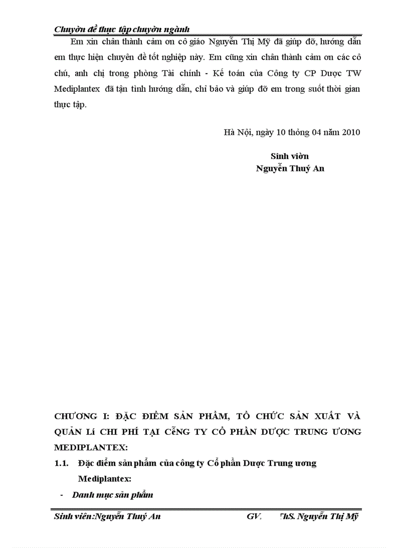image for page Hoàn thiện kế toán tập hợp chi phí và tính giá thành sản phẩm tại công ty CP Dược TW Mediplantex