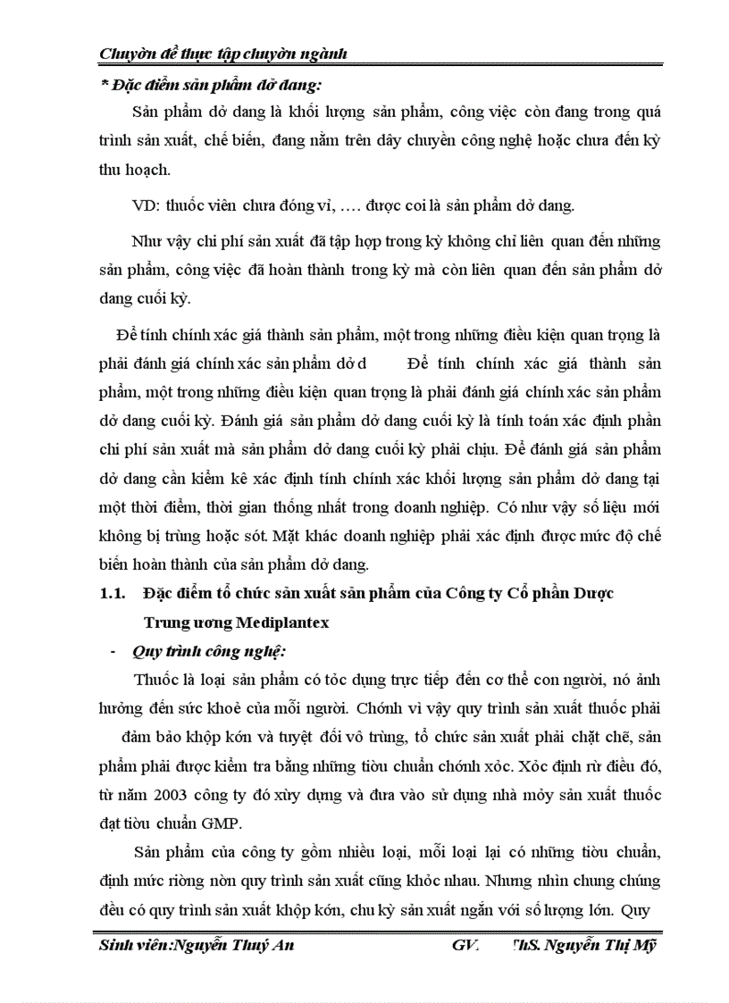 image for page Hoàn thiện kế toán tập hợp chi phí và tính giá thành sản phẩm tại công ty CP Dược TW Mediplantex