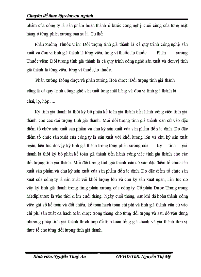 image for page Hoàn thiện kế toán tập hợp chi phí và tính giá thành sản phẩm tại công ty CP Dược TW Mediplantex