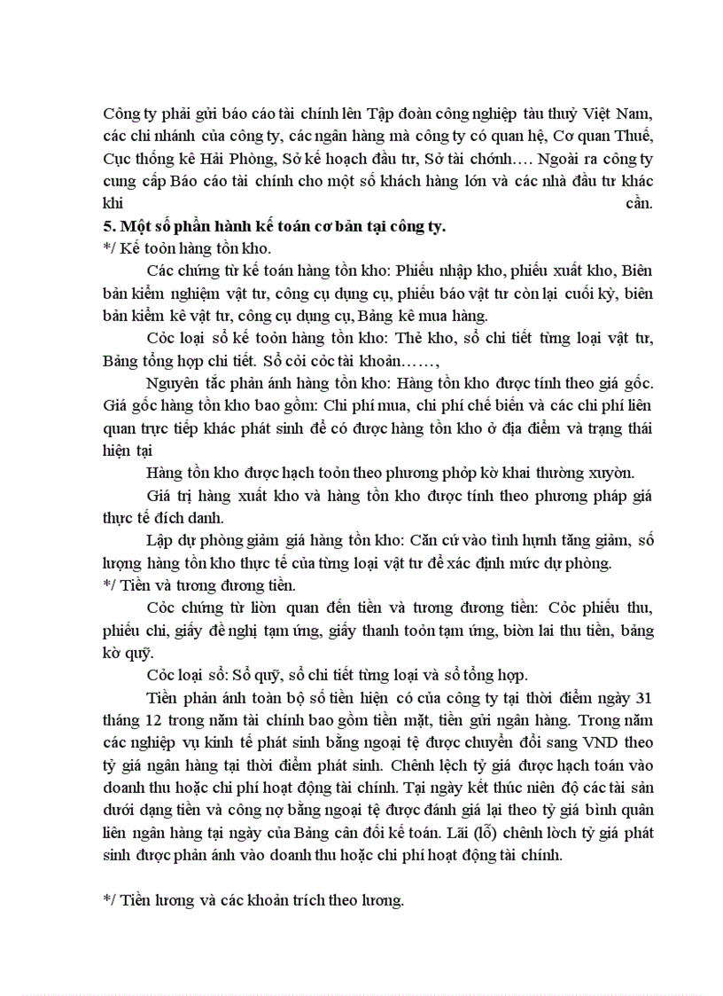 image for page Báo cáo tổng hợp tại: Công ty đóng tàu Phà Rừng