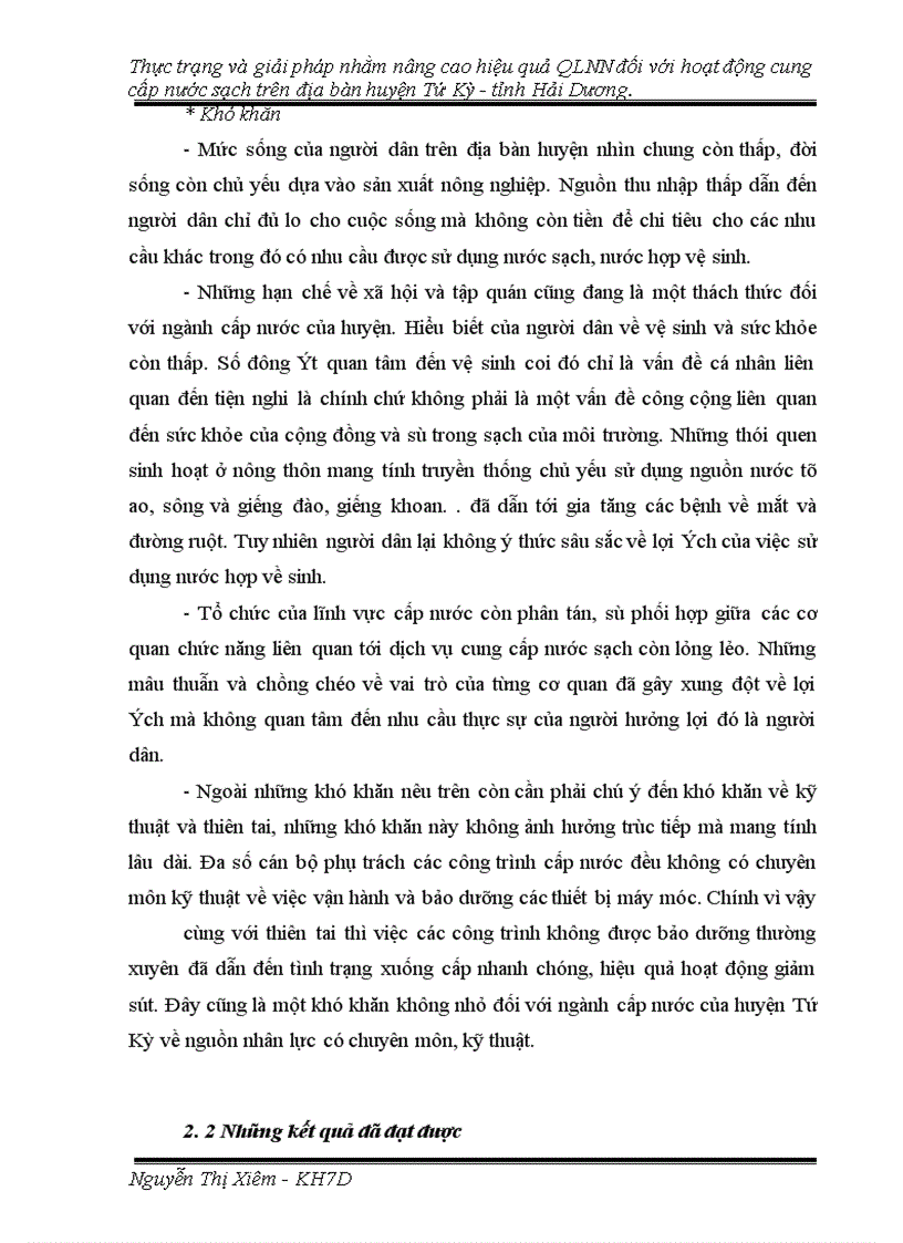 image for page Thực trạng và giải pháp nhằm nâng cao hiệu quả quản lý Nhà nước đối với hoạt động cung cấp nước sạch trên địa bàn huyện Tứ Kỳ