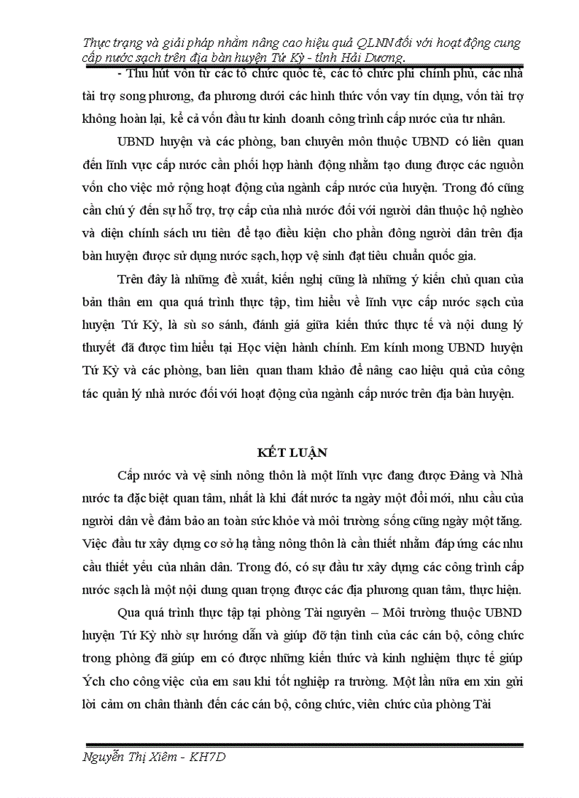 image for page Thực trạng và giải pháp nhằm nâng cao hiệu quả quản lý Nhà nước đối với hoạt động cung cấp nước sạch trên địa bàn huyện Tứ Kỳ