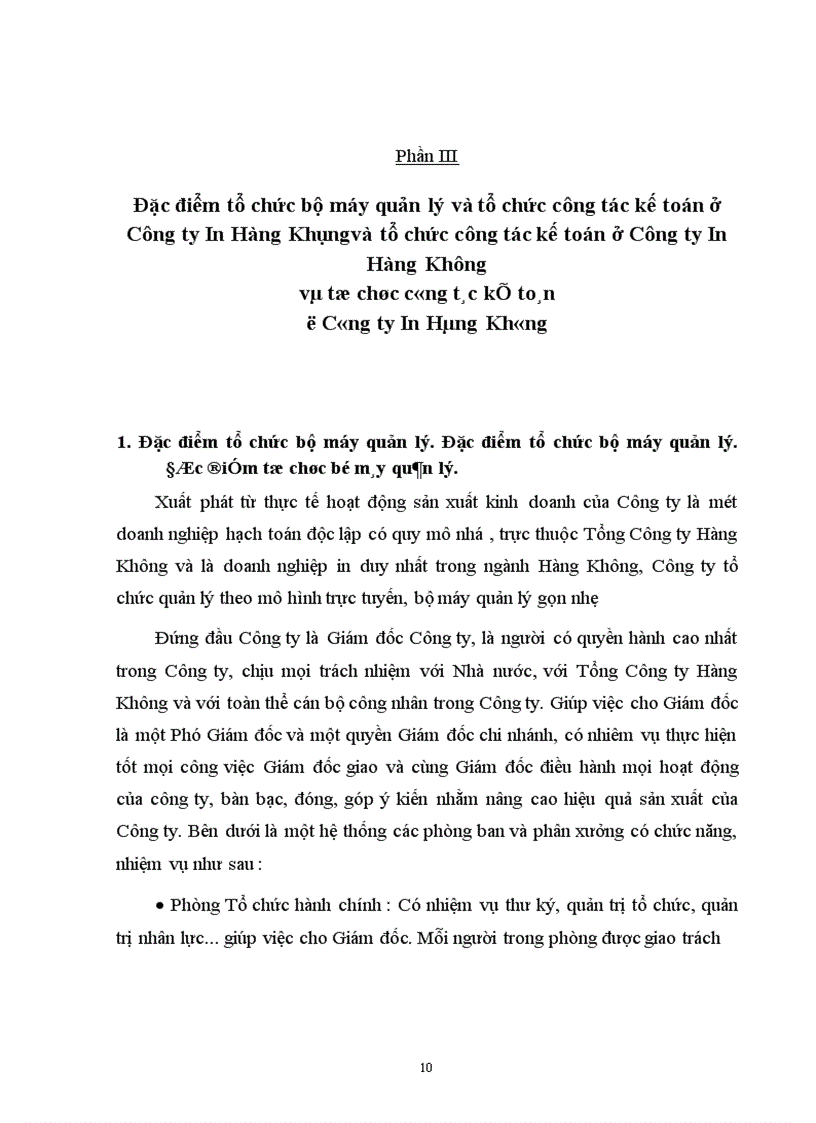 image for page Đặc điểm tổ chức sản xuất và tổ chức công tác kế toán ở Công ty Hàng Không