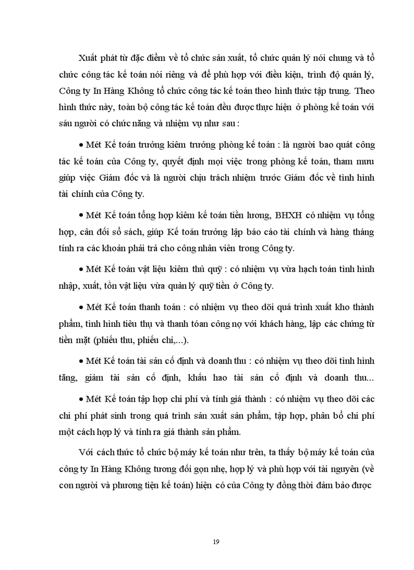 image for page Đặc điểm tổ chức sản xuất và tổ chức công tác kế toán ở Công ty Hàng Không