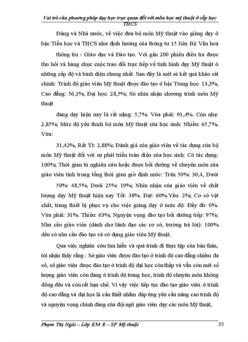 image for page Vai trò của phương pháp dạy học trực quan đối với môn học mỹ thuật ở cấp học THCS