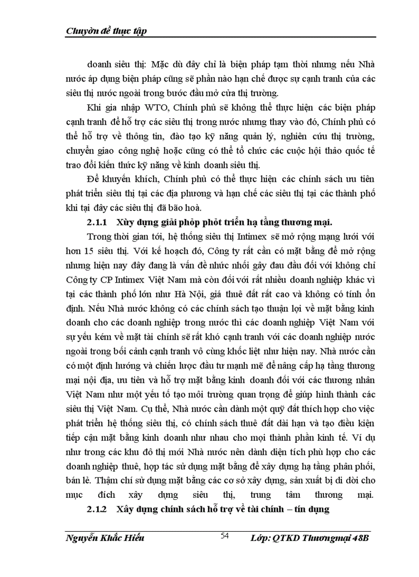 image for page Giải pháp phát triển chuỗi siêu thị INTIMEX tại công ty Cổ phần Intimex Việt Nam