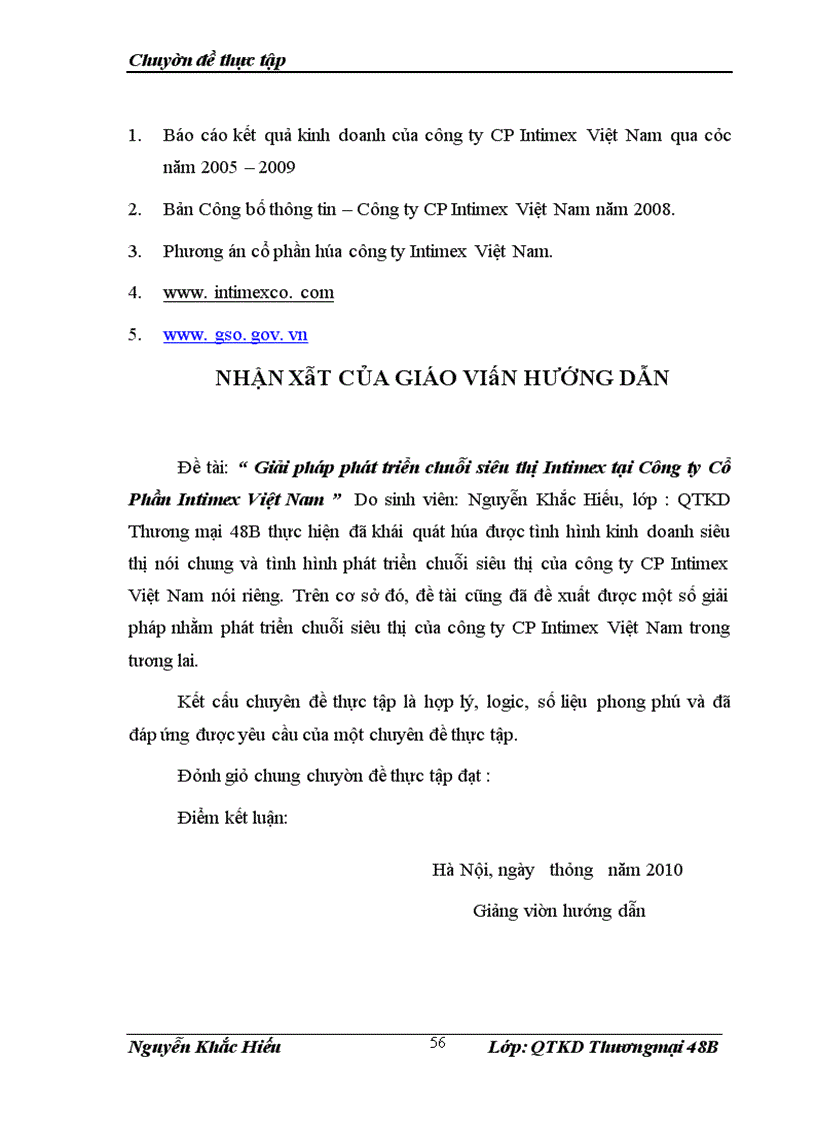 image for page Giải pháp phát triển chuỗi siêu thị INTIMEX tại công ty Cổ phần Intimex Việt Nam