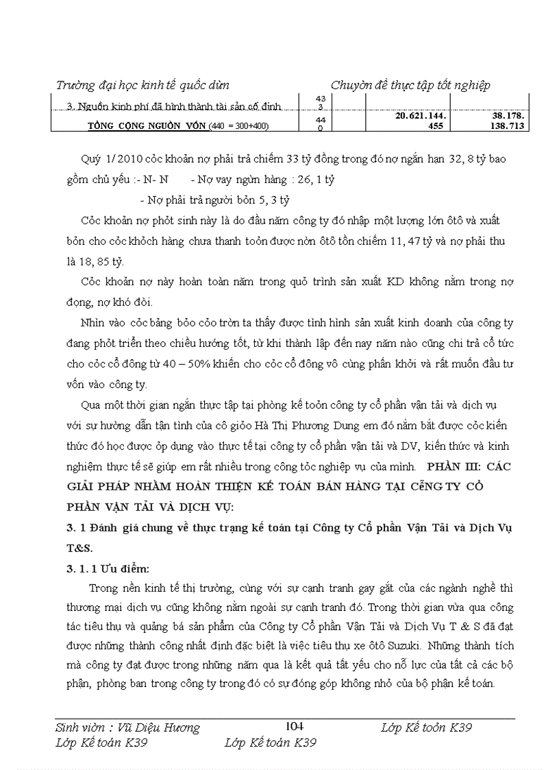 image for page Thực trạng Kế toán bán hàng và Xác định kết quả bán hàng tại Công ty Cổ phần Vận Tải và Dịch Vụ T&S