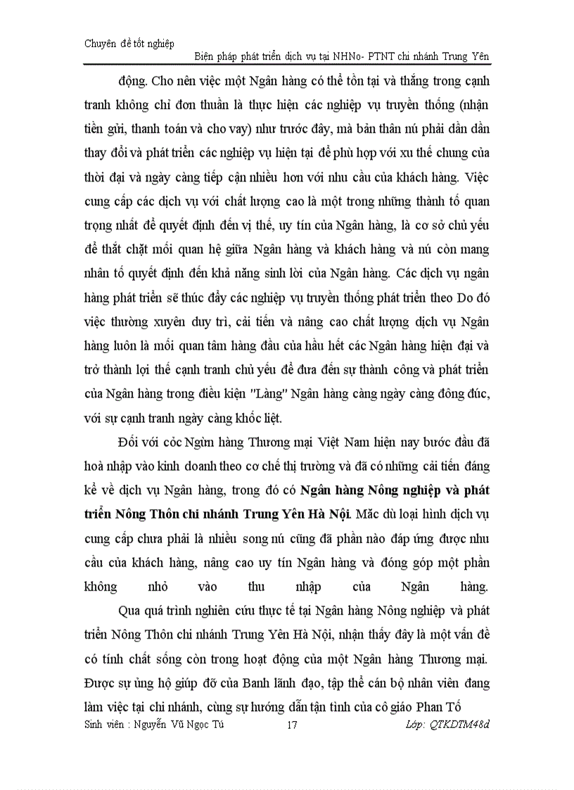 image for page Biện pháp phát triển dịch vụ tại Ngân hàng Nông nghiệp và phát triển Nông Thôn chi nhánh Trung Yên Hà Nội