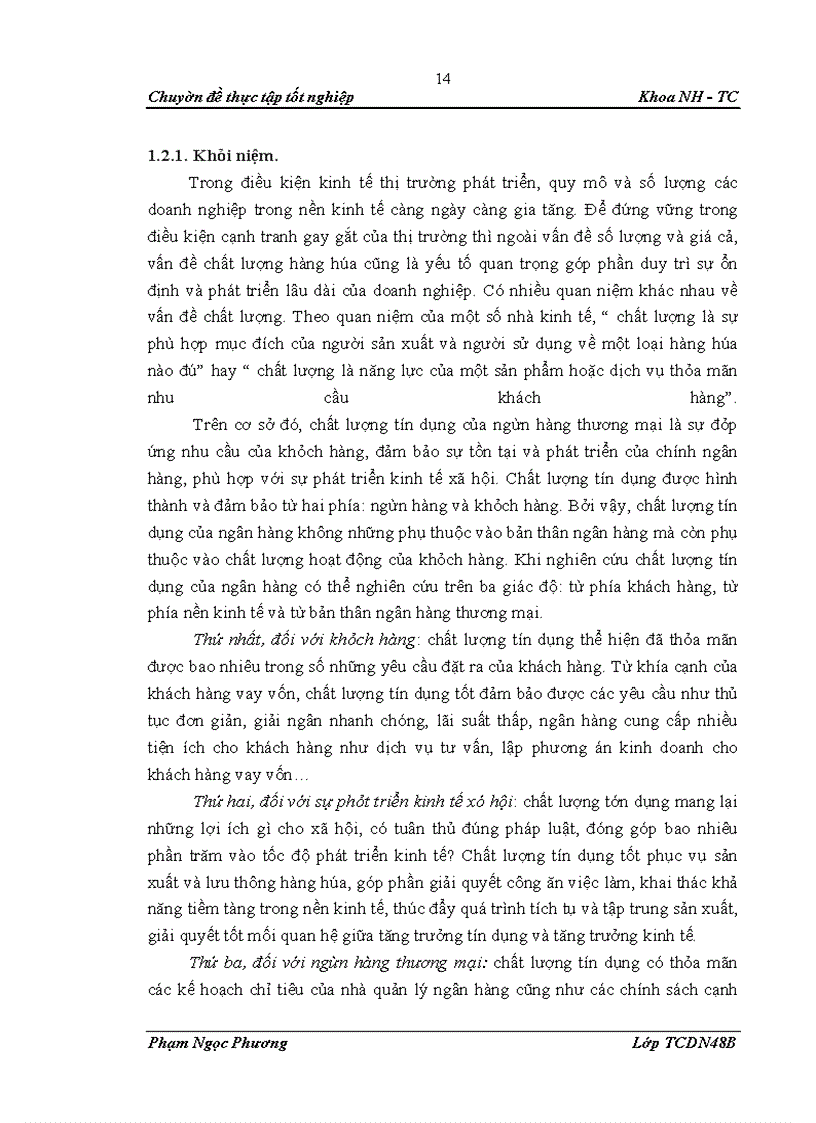 image for page Nâng cao chất lượng tín dụng tại NHNo & PTNT chi nhánh Thanh Xuân