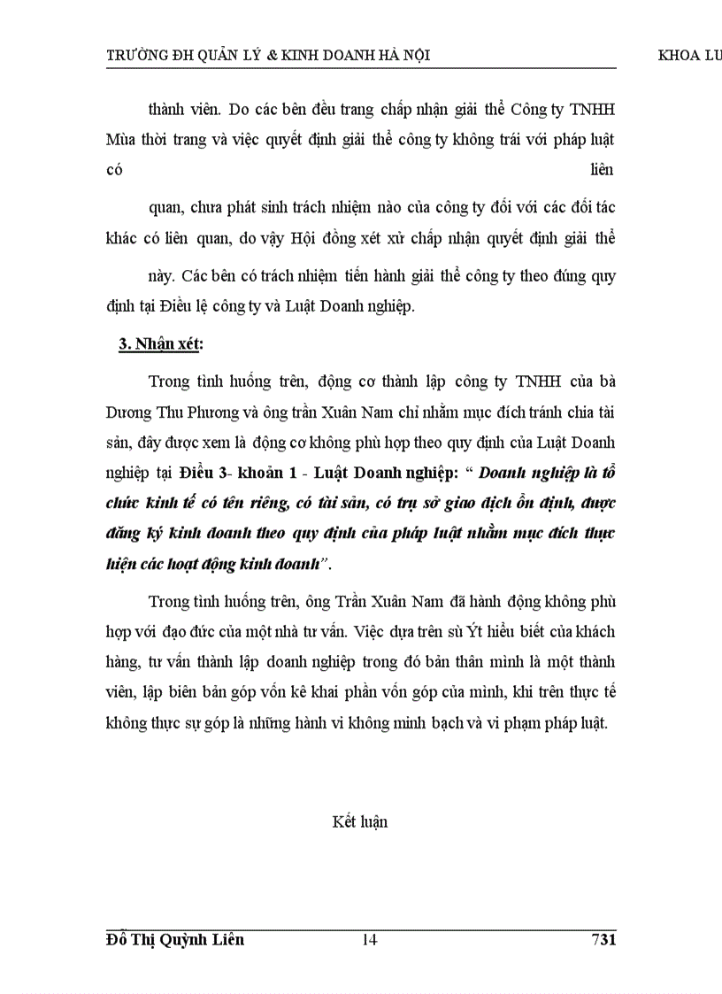 image for page Tranh chấp về hợp đồng thành lập công ty, trình tự góp vốn trong công ty TNHH Mùa thời trang