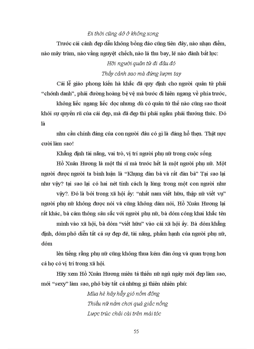 image for page Chủ nghĩa hiện sinh thể hiện trong Hồ Xuân Hương