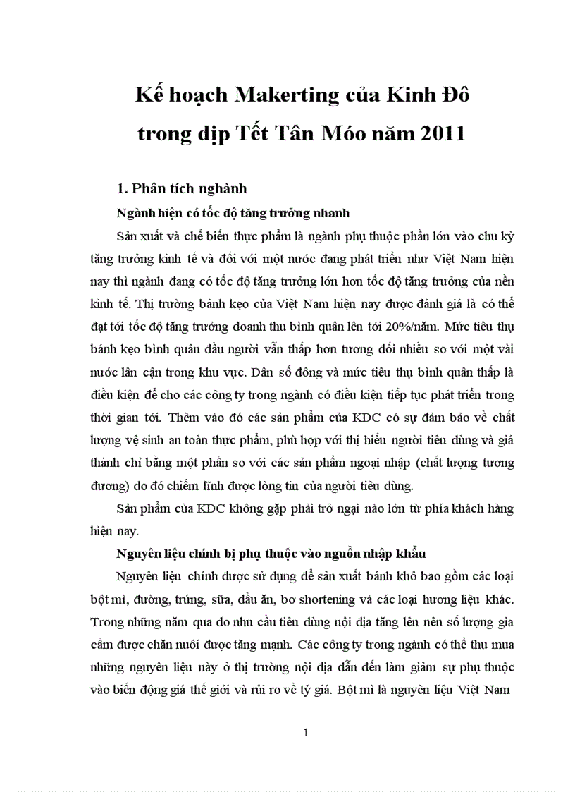 image for page Kế hoạch Makerting của Kinh Đô trong dịp Tết Tân Mão năm 2011