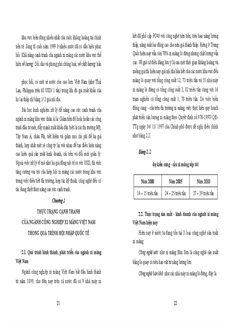 image for page Những giải pháp chủ yếu về quản lý nhằm nâng cao khả năng cạnh tranh trong quá trình hội nhập quốc tế của ngành công nghiệp xi măng Việt Nam trong thời gian tới