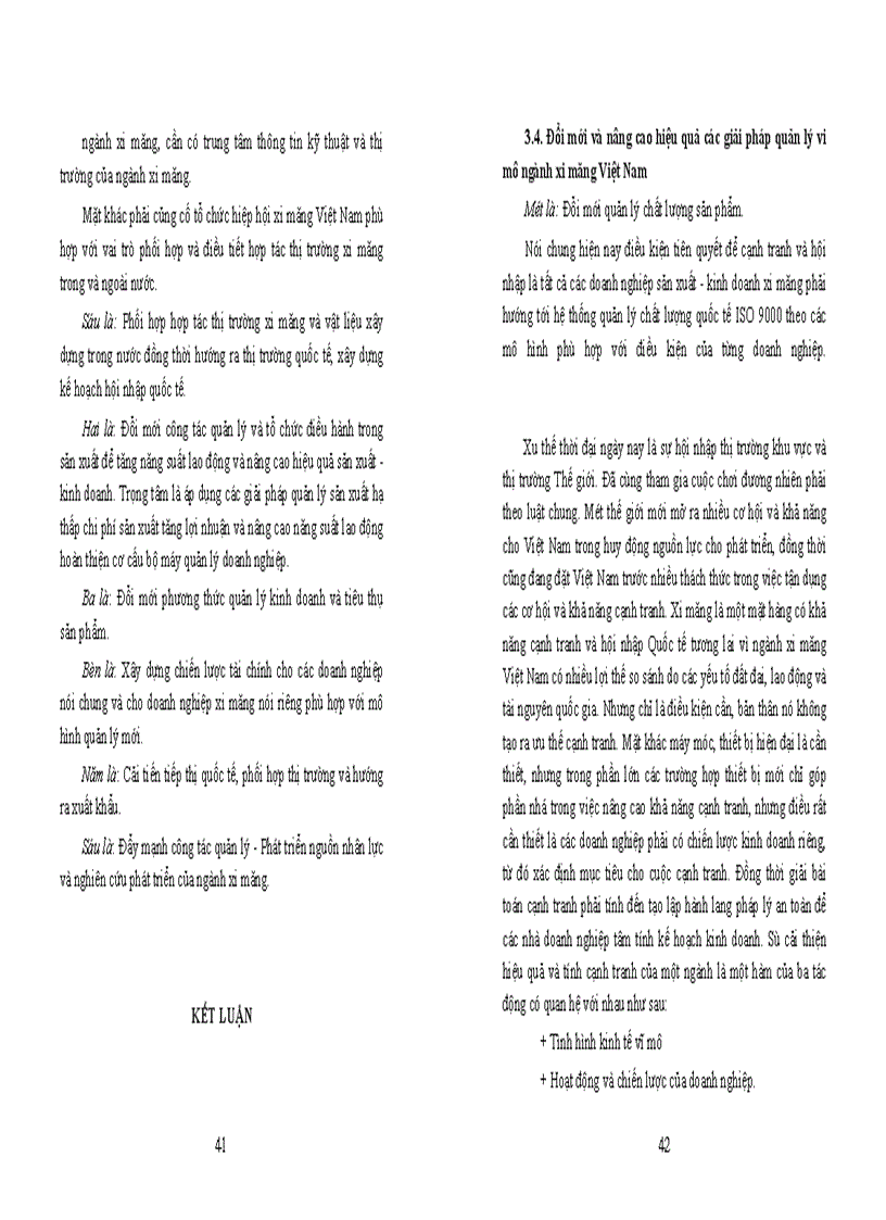 image for page Những giải pháp chủ yếu về quản lý nhằm nâng cao khả năng cạnh tranh trong quá trình hội nhập quốc tế của ngành công nghiệp xi măng Việt Nam trong thời gian tới