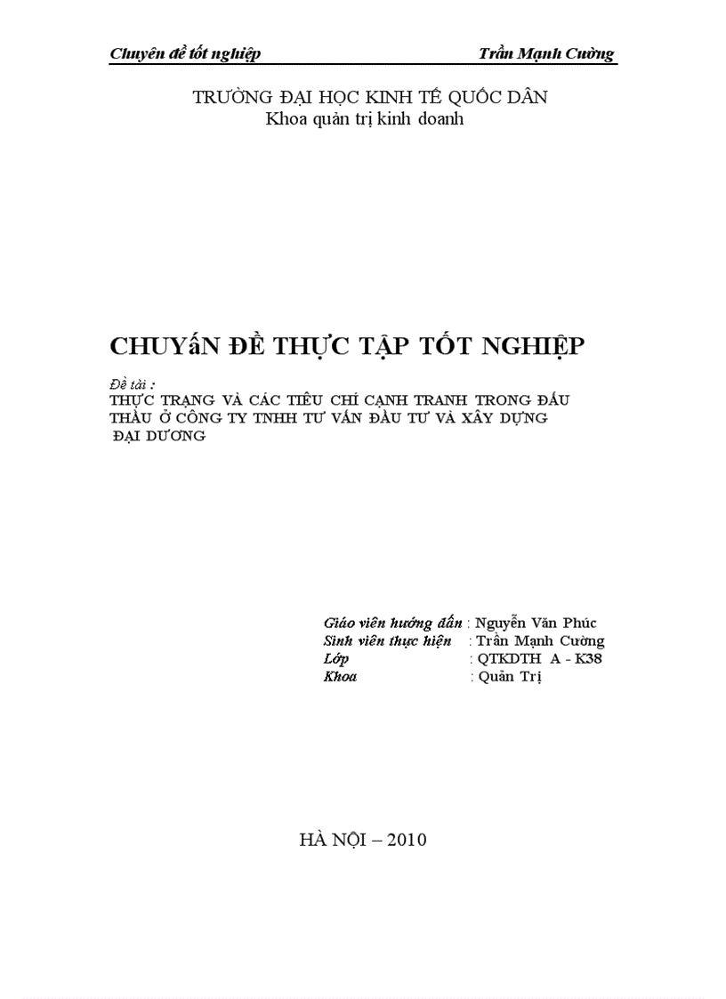 image for page Thực Trạng và Các Tiêu Chí Cạnh Tranh Trong Đấu Thầu Ở Công Ty TNHH Tư Vấn Đầu Tư và Xây Dựng Đại Dương