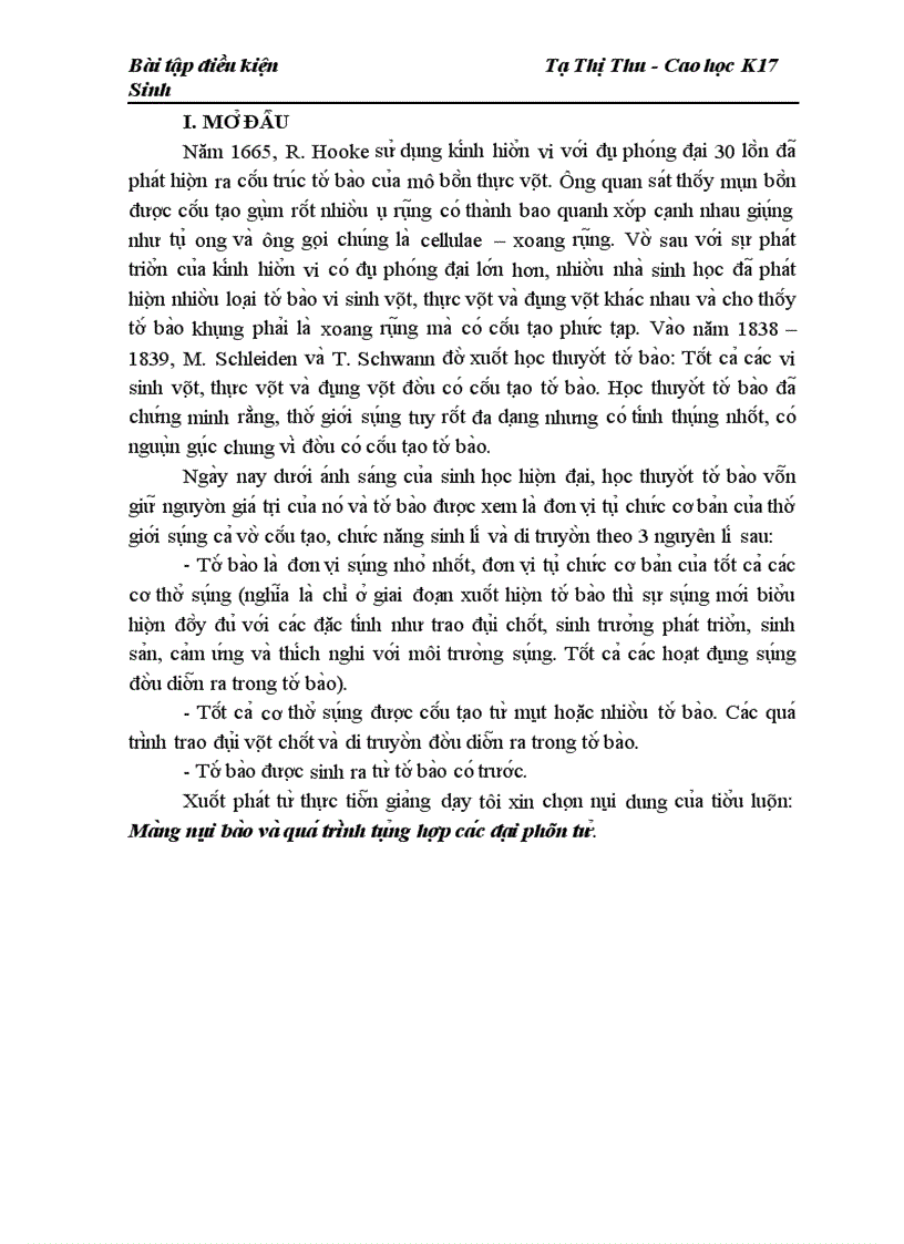 image for page Màng nội bào và quá trình tổng hợp các đại phân tử