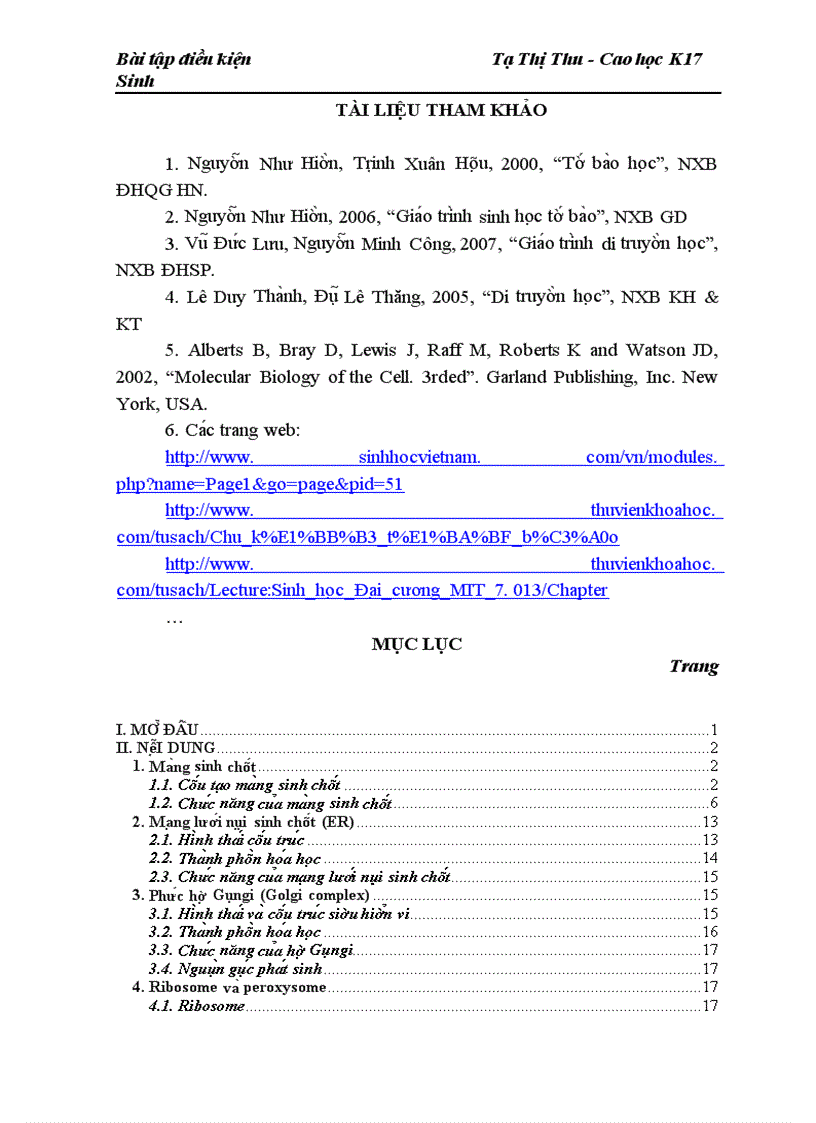 image for page Màng nội bào và quá trình tổng hợp các đại phân tử