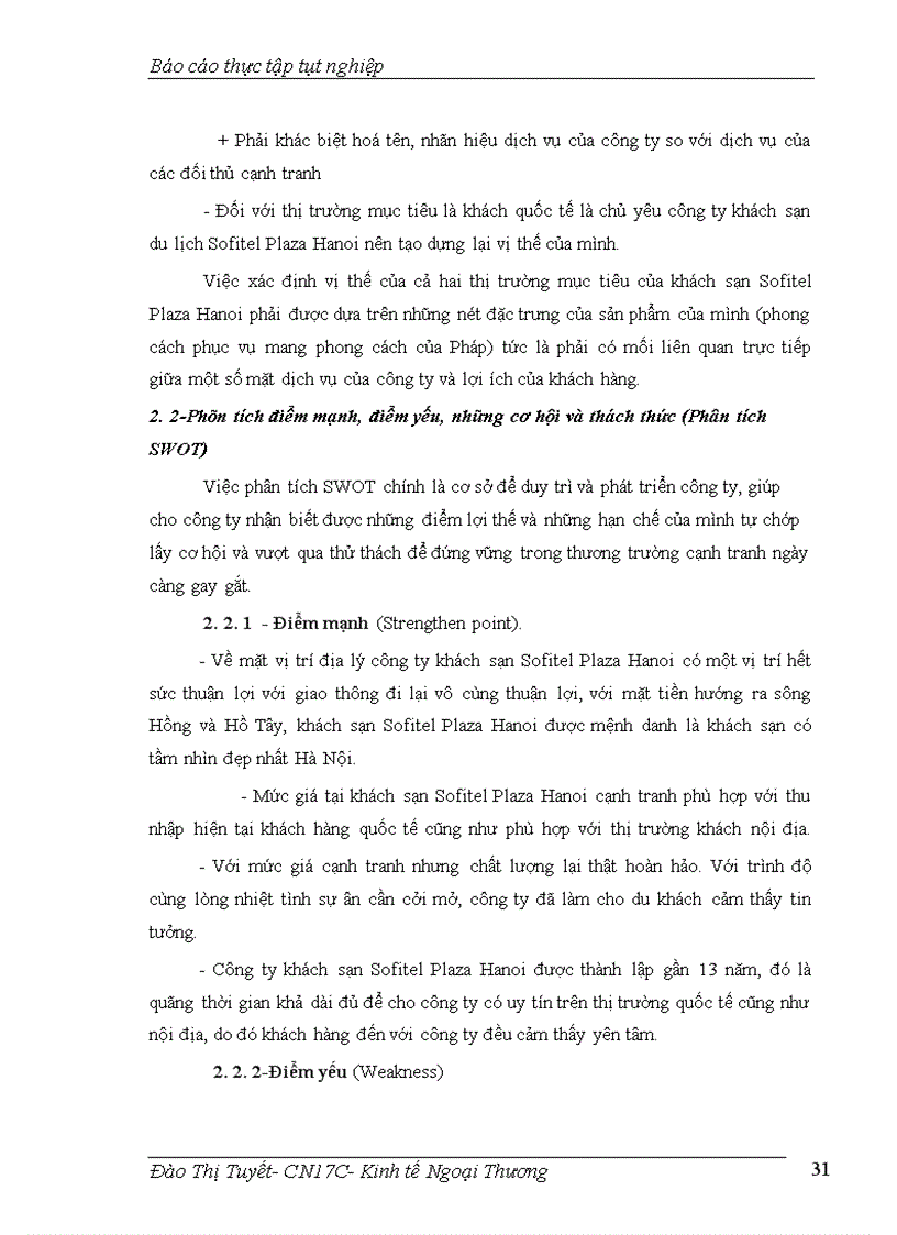 image for page Thực trạng kinh doanh ở khách sạn Sofitel Plaza Hanoi