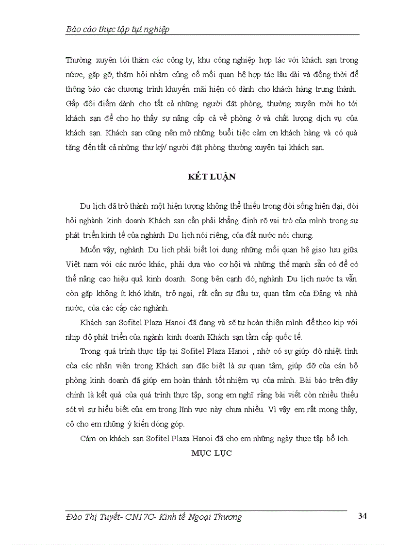 image for page Thực trạng kinh doanh ở khách sạn Sofitel Plaza Hanoi