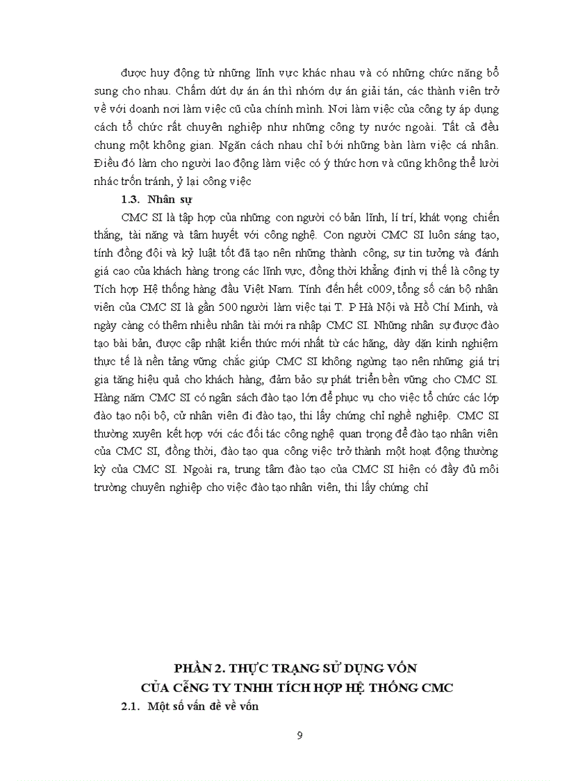 image for page Nâng cao hiệu quả sử dụng vốn của Công ty TNHH Tích hợp hệ thống CMC