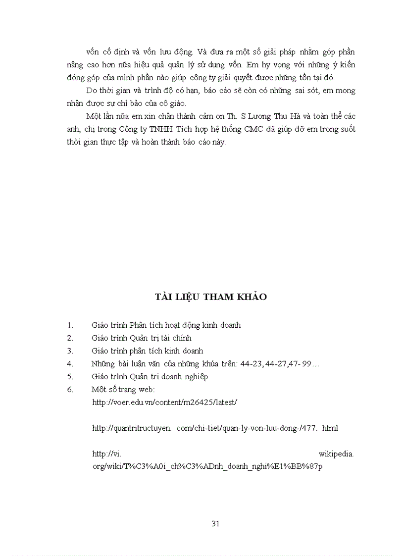 image for page Nâng cao hiệu quả sử dụng vốn của Công ty TNHH Tích hợp hệ thống CMC